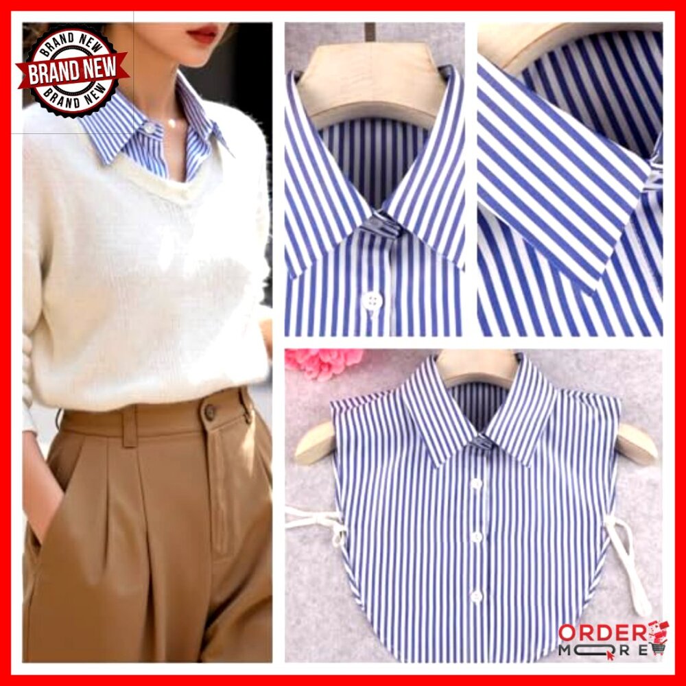 Cotton Detachable Dickey Collar Blouse Top One Size Fits S-M-L - Picture 5 of 7
